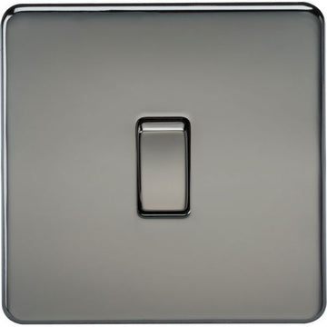 Knightsbridge Screwless 20A 1G DP Switch - Black Nickel - SF8341BN