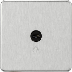 Knightsbridge 230V 1G 1-way Touchless Switch - Brushed Chrome - SFTS1BC