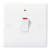 BG Nexus White Double Pole Switch With Indicator 20A - 831