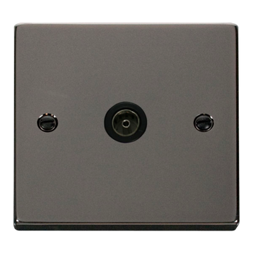 Click Scolmore Deco 1 Gang Non-Isolated Co-Axial Socket - VPBN065BK