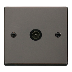 Click Scolmore Deco 1 Gang Non-Isolated Co-Axial Socket - VPBN065BK