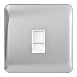 Schneider LSD Data 1 gang RJ45 Cat 5e White Insert - Polished Chrome - GGBL7071C5WPCS