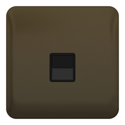Schneider LSD Data Telephone Single Socket BT Second Black Insert Mocha Bronze - GGBL7062BMB