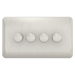 Schneider LSD Dimmer Switch 4G 2W 250W/VA Stainless Steel - GGBL6042CSSS