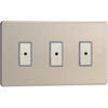 Varilight 3-Gang V-Pro Eclique2 Touch/Remote Control LED Dimmer - Brushed Chrome - JDSE103S