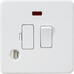 Knightsbridge 13A Switched Fused Spur with Neon and Flex Outlet - Matt White - SF6300FMW