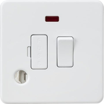 Knightsbridge 13A Switched Fused Spur with Neon and Flex Outlet - Matt White - SF6300FMW