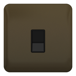 Schneider LSD Data 1 gang RJ45 Cat 5e Black Insert - Mocha Bronze - GGBL7071C5BMBS