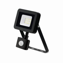 JCC 10W LED Floodlight with PIR IP65 Manual Override Alu 4000K Black - JC090001