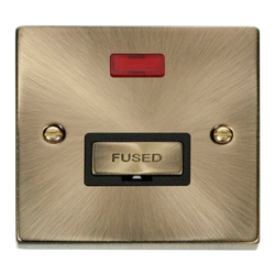 Click Scolmore Deco Ingot 13A Neon Fused Spur Unit - VPAB753BK