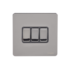 Schneider USFP 16AX 3G 2W Switched Black Insert - Black Nickel - GU1432BBN