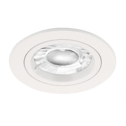 EDLM PRO 50W GU10 Fixed Lock Ring Downlight Matt White - EN-DLM356MW
