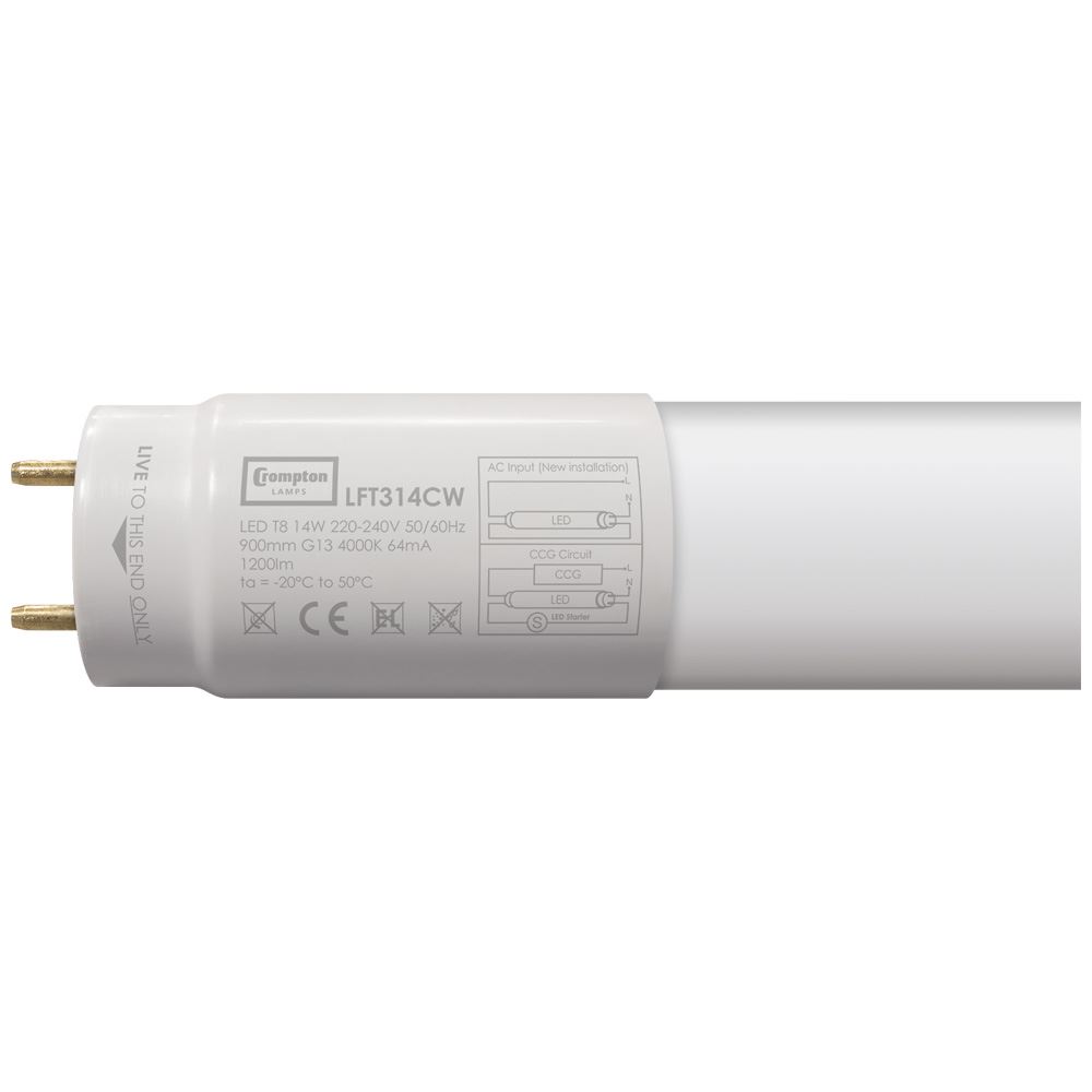 LED G13 T8 Full Glass Tube 3ft 894mm 14W Cool
