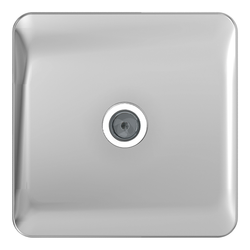 Schneider LSD DataTV/FMSingle Direct Con White Insert - Polished Chrome - GGBL7010WPC