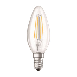 Osram 4W Parathom Clear LED Candle Bulb E14/SES Cool White - 287808-439535