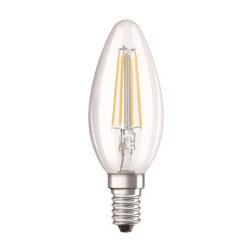 Osram 4W Parathom Clear LED Candle Bulb E14/SES Cool White - 287808-439535