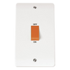 Click Scolmore Mode 2 Gang Rocker Switch Polar White - CMA202