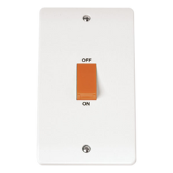 Click Scolmore Mode 2 Gang Rocker Switch Polar White - CMA202