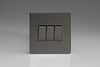 Varilight 3-Gang 10A 1- or 2-Way Rocker Switch - XDI3S