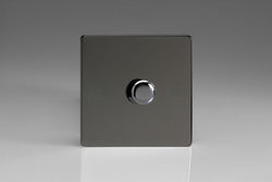 Varilight 1 Gang 2 Way Push On/Off Rotary LED Dimmer 1 x 0 120W (1 10 LEDs) - JDiP401S