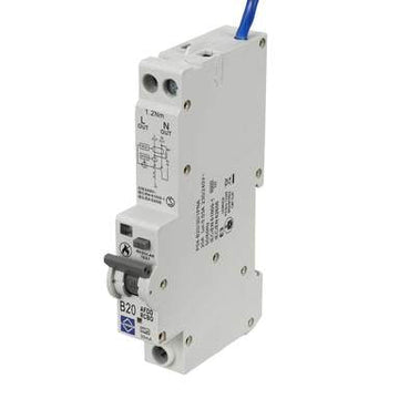 Lewden 20A 2-Pole Class A 6kA AFDD Combined RCBO B Curve 30mA - P04-B20-30-1PNA