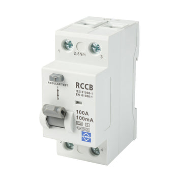 Lewden 100A 2 Pole 100mA Type A RCCB - 100-100-2SA