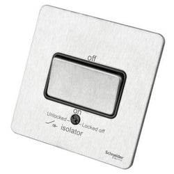Schneider USFP 10A 3P Isolator Switched Black Insert Stainless Steel - GU1413BSS