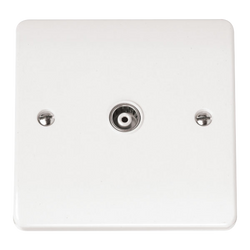 Click Scolmore Mode 45A Single Isolated Coaxel Socket Polar White - CMA158