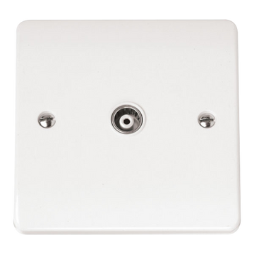 Click Scolmore Mode 45A Single Isolated Coaxel Socket Polar White - CMA158