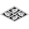 Aurora Adjustable IP20 GU10 Non-Integrated Quad Downlight Matt White - AU-MGU104MW