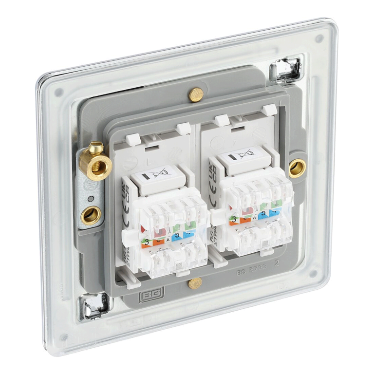 BG Flat Plate Polished Chrome Rj45 Data Skt 2G - FPCRJ452 ...