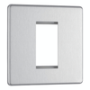 BG Flat Plate Brushed Steel 1 Mod Sq Front Plate - FBSEMS1