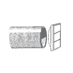 Manrose 150mm/6" Wall Vent Kit For XF150 Fans  - 1280 - Return Unit
