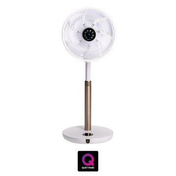 Devola Ultra Quiet 28W 12 Speed 12-inch DC Pedestal Fan - White - DV12PDQM