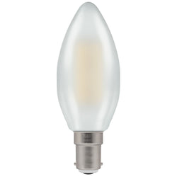 Crompton LED Candle SBC B15 Filament Dimmable Pearl 5W - Warm White