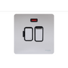 Schneider USFP 13A Switched Fused Spur & Neon Black Insert Polished Chrome - GU5411BPC