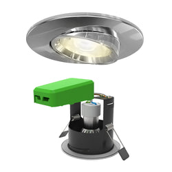 4Lite WiZ Connected SMART LED IP20 GU10 Adjustable Fire Rated Downlight CHROME WiFi & Bluetooth - 4L1-2216