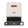 Click Scolmore MiniGrid 20A Double-Pole Ingot & Neon Oven Switch White - MD023PW-OV