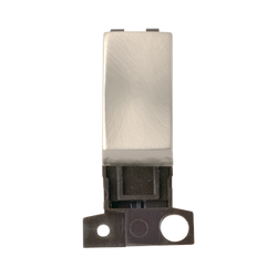 Click Scolmore MiniGrid 10A 2 Way Ingot Module Satin Chrome - MD002SC