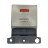 Click Scolmore MiniGrid 20A Double-Pole Ingot & Neon Warming Drawer Switch Satin Chrome - MD023SC-WDR