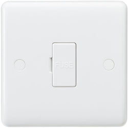 Knightsbridge Curved Edge 13A Fused Spur Unit - White - CU6000