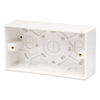 Click Scolmore Mode 2 Gang 35mm Pattress Box Polar White - CMA084