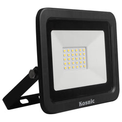 Kosnic Rhine Black 30W LED Floodlight - Daylight - KFLDHS30Q465-W65-BLK