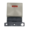 Click Scolmore MiniGrid 20A Double-Pole Switch Ingot Module & Neon Satin Chrome - MD023SC