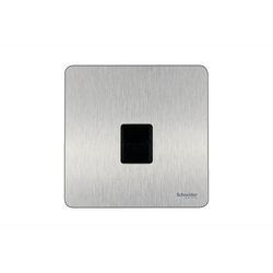 Schneider USFP Telephone Master Socket Black Insert Stainless Steel - GU7461BSS