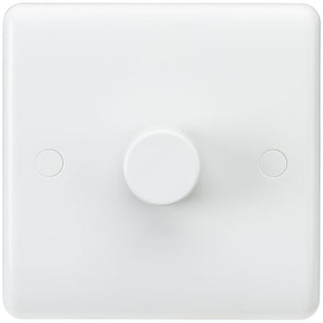 Knightsbridge Curved Edge 1G 40-400W Dimmer - White - CU2161