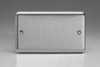 Varilight Classic Double Blank Plate with Black Inserts (Double XSDB) - Matt Chrome - XSDB