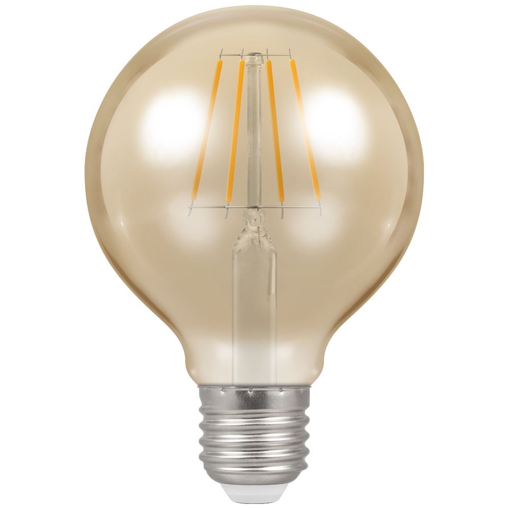 LED Globe G80 Filament Antique 5W Dimmable 2200K ES E27 CROM4276