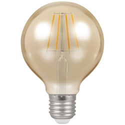 Crompton LED Globe G80 Filament Antique 5W Dimmable 2200K ES-E27 - CROM4276