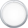 EGLO ES/E27 Round Chrome Wall/Ceiling Light With White Painted Glass Diffuser - 83155